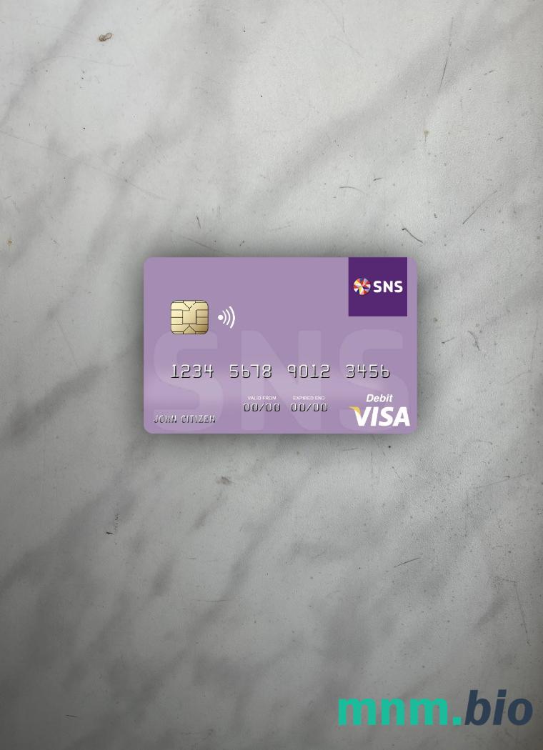 Netherlands SNS bank visa obciążyć card wygląd fotograficzny skan PSD + zdjęcie